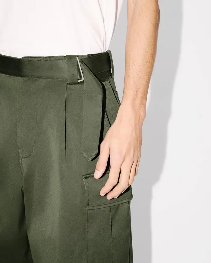 Kenzo Pants And Shorts Men ARMY Cargo Shorts Dark Khaki