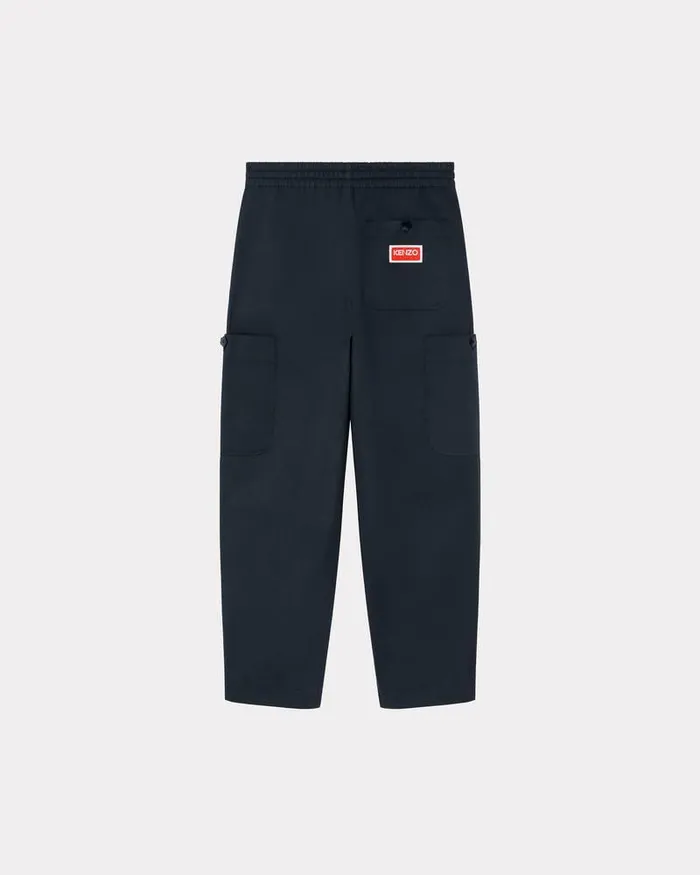 Kenzo Pants And Shorts Men Cargo Jogging Trousers Midnight Blue