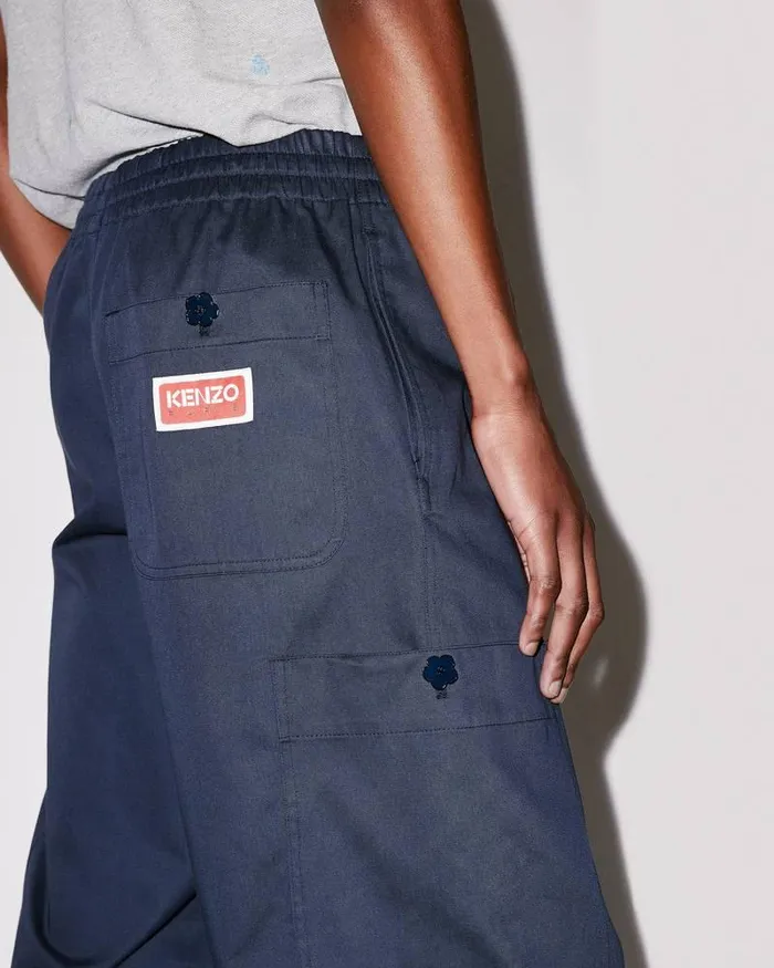 Kenzo Pants And Shorts Men Cargo Jogging Trousers Midnight Blue