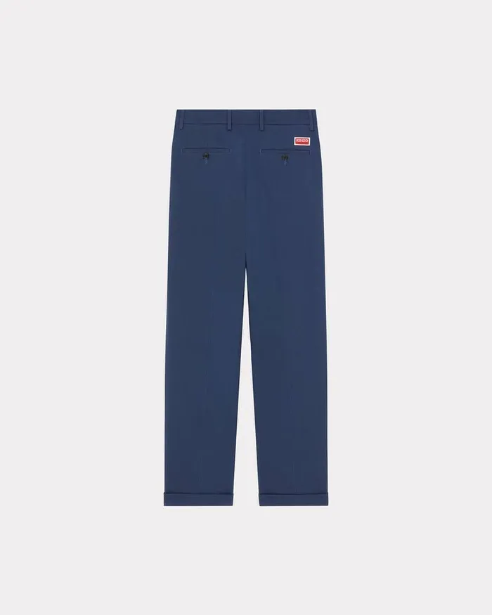 Kenzo Pants And Shorts Men Classic Chinos Midnight Blue