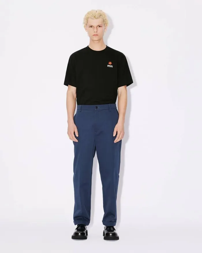 Kenzo Pants And Shorts Men Classic Chinos Midnight Blue