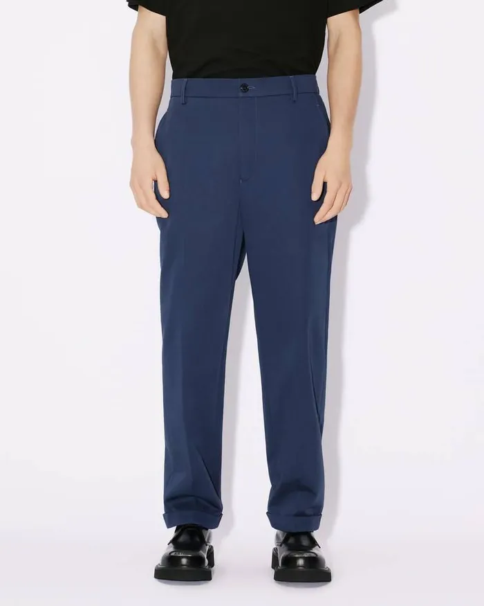 Kenzo Pants And Shorts Men Classic Chinos Midnight Blue