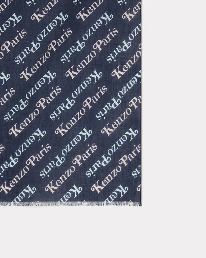 Kenzo Scarves MenWomen GRAM039 Cotton Scarf Midnight Blue