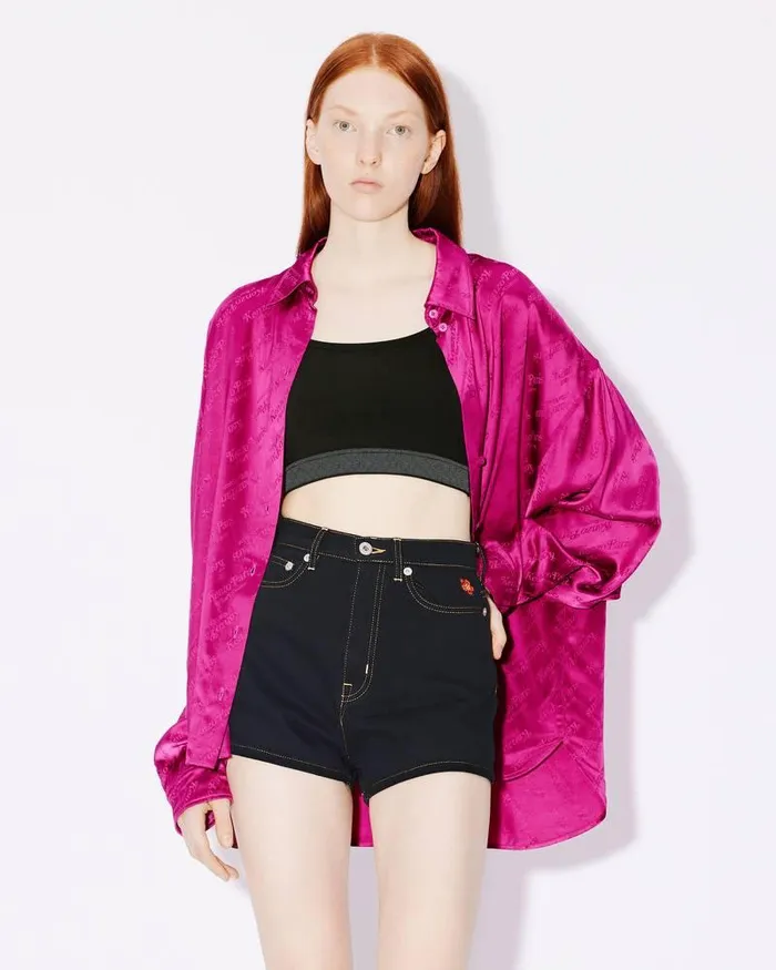 Kenzo Shirts And Tops Women By Verdy039 Dropped Shoulder Shirt Deep Fuschia