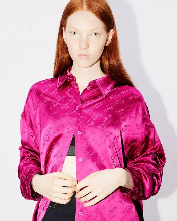 Kenzo Shirts And Tops Women By Verdy039 Dropped Shoulder Shirt Deep Fuschia