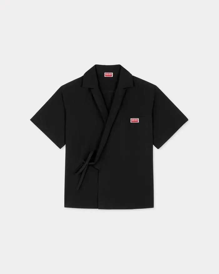 Kenzo Shirts Men Paris039 Kimono Shirt Black