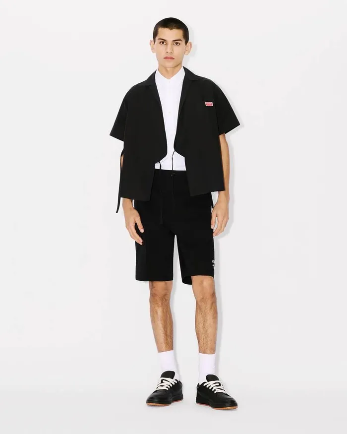 Kenzo Shirts Men Paris039 Kimono Shirt Black