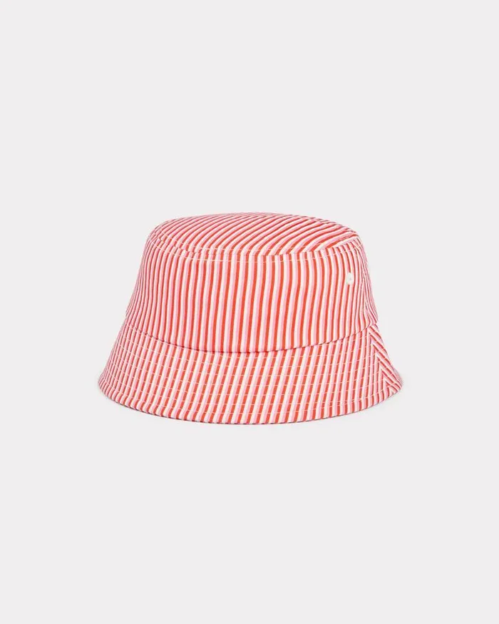 Kenzo Shoes And Accessories Kids Cotton Bucket Hat Vermillion