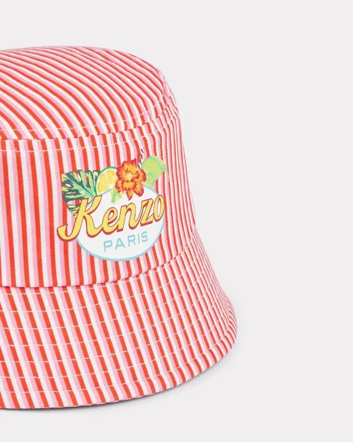 Kenzo Shoes And Accessories Kids Cotton Bucket Hat Vermillion