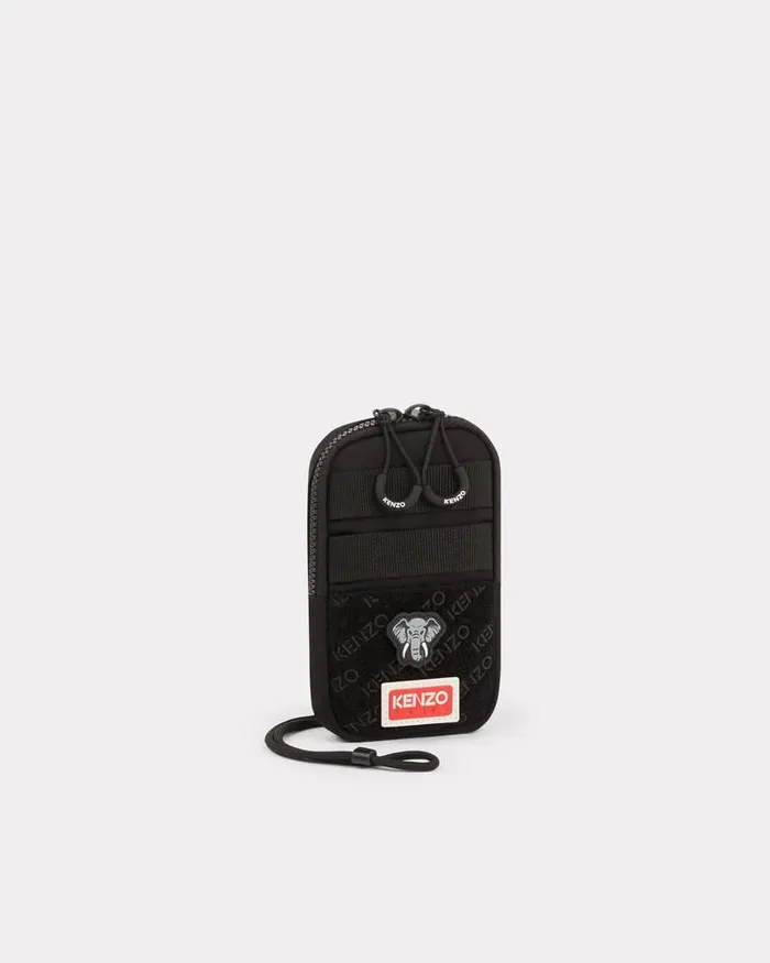 Kenzo Small Leathergoods MenWomen Jungle039 Phone Shoulder Bag Black