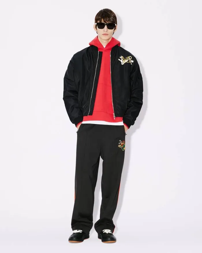 Kenzo Sweatshirts And Hoodies Men 039Year Of The Dragon039 Classic Hooded Embroidered Sweatshirt Cherry