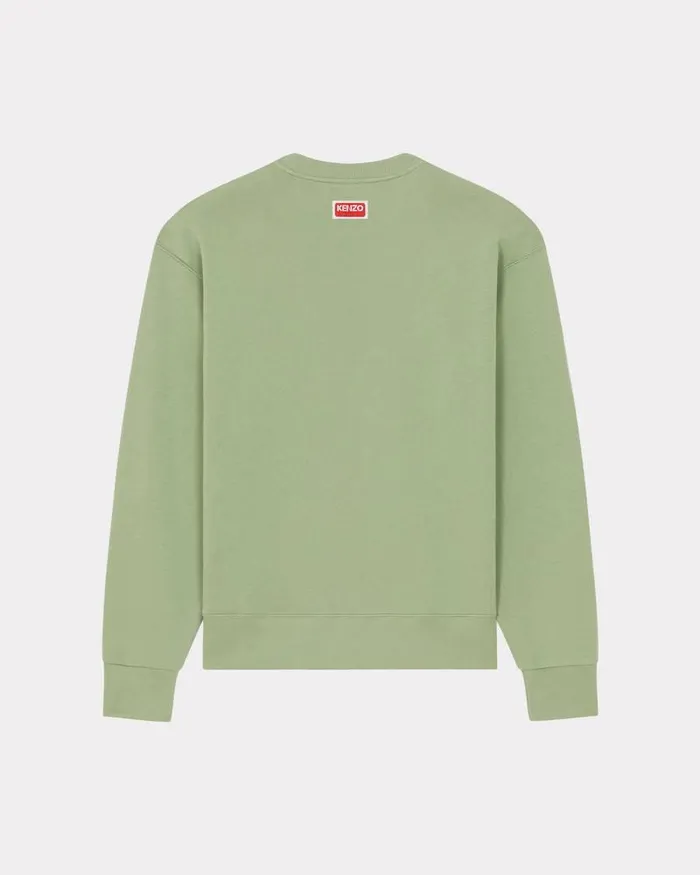 Kenzo Sweatshirts And Hoodies Men Elephant039 Embroidered Sweatshirt Almond Green