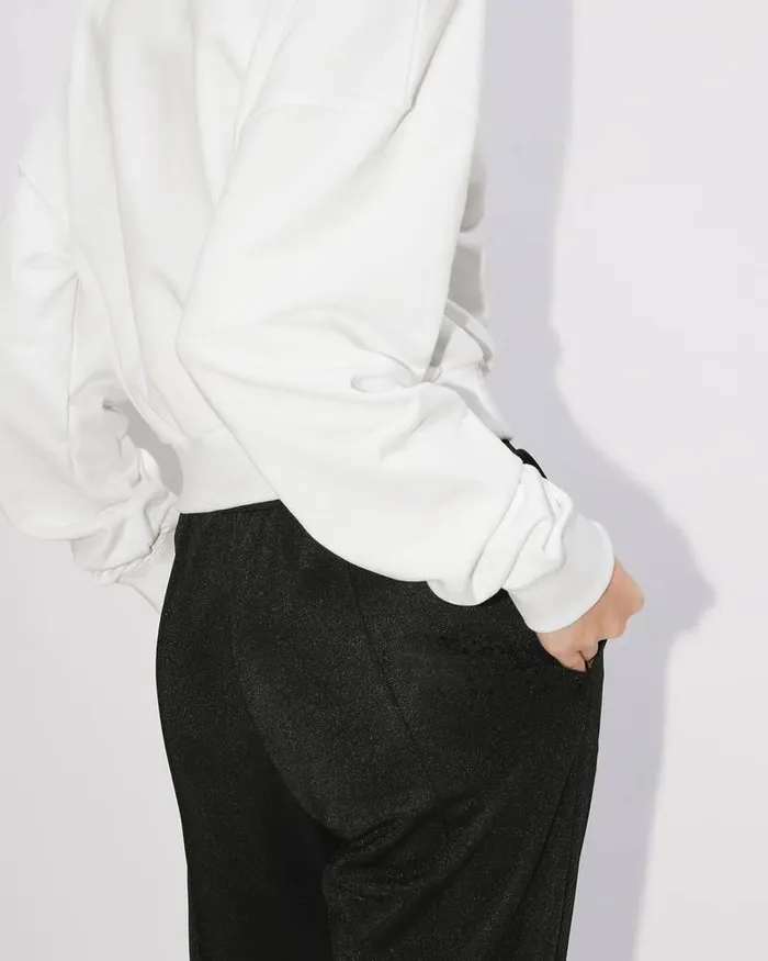 Kenzo Sweatshirts And Hoodies Women 039Boke Flower 20039 Short Embroidered Sweatshirt White