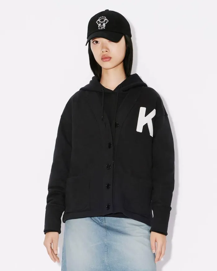 Kenzo Sweatshirts And Hoodies Women 039 Embroidered Cardigan Black