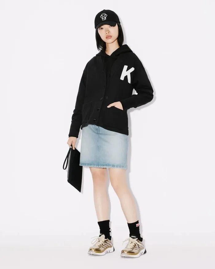 Kenzo Sweatshirts And Hoodies Women 039 Embroidered Cardigan Black