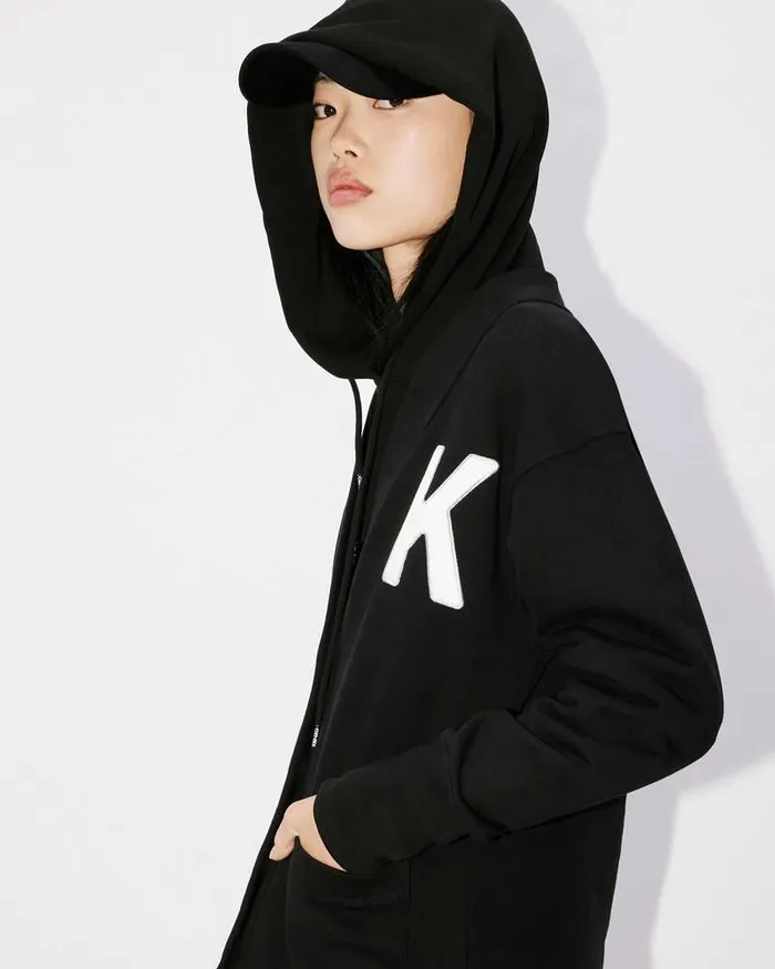 Kenzo Sweatshirts And Hoodies Women 039 Embroidered Cardigan Black
