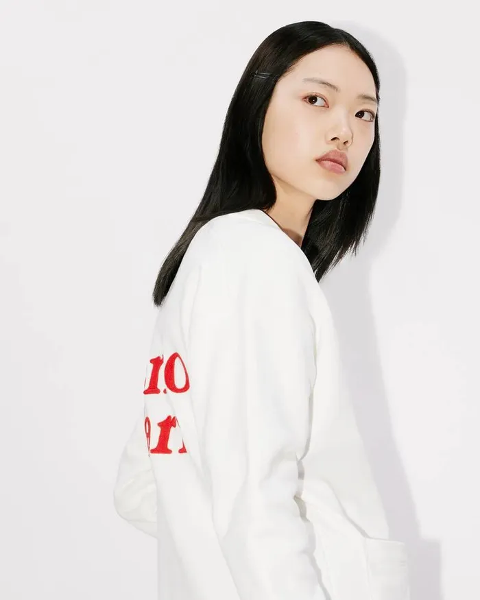 Kenzo Sweatshirts And Hoodies Women By Verdy039 Embroidered Sweatshirt Cardigan Off White