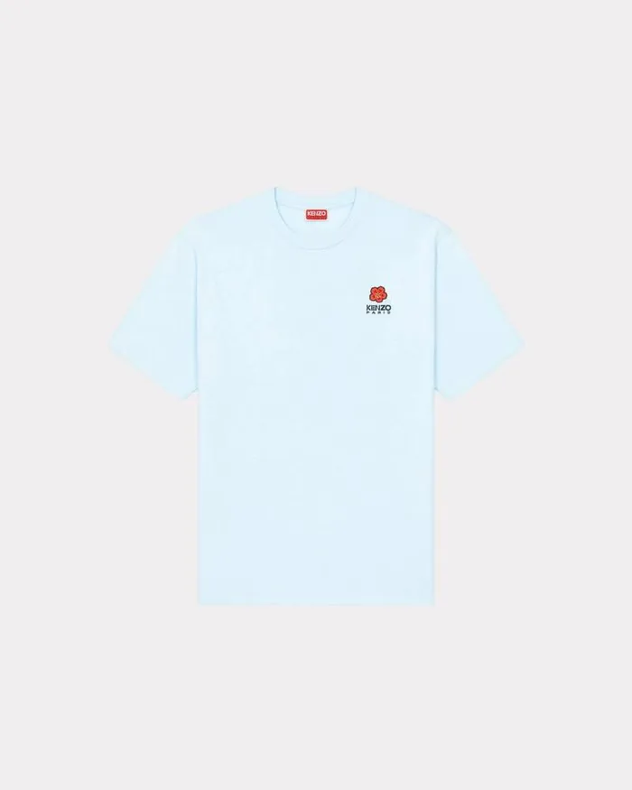 Kenzo TShirts And Polos Men 039Boke Flower039 Embroidered Classic Tshirt Light Blue