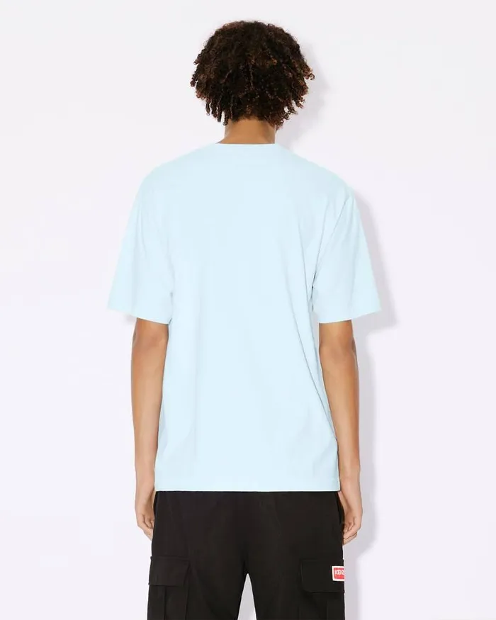 Kenzo TShirts And Polos Men 039Boke Flower039 Embroidered Classic Tshirt Light Blue
