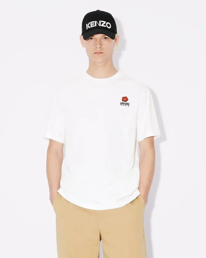 Kenzo TShirts And Polos Men 039Boke Flower039 Embroidered Classic Tshirt White