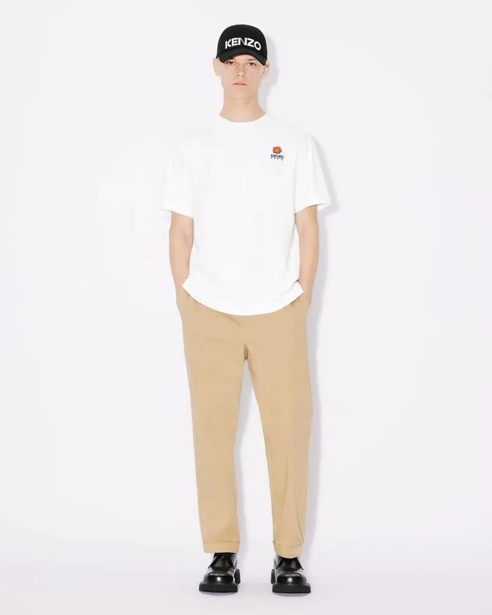 Kenzo TShirts And Polos Men 039Boke Flower039 Embroidered Classic Tshirt White
