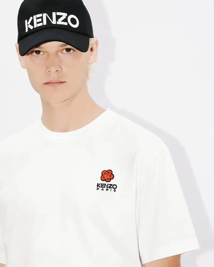 Kenzo TShirts And Polos Men 039Boke Flower039 Embroidered Classic Tshirt White