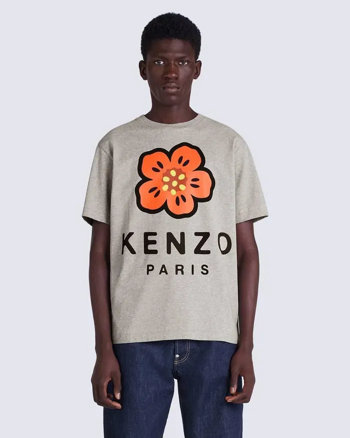 Kenzo TShirts And Polos Men 039BOKE FLOWER039 Tshirt Pearl Grey