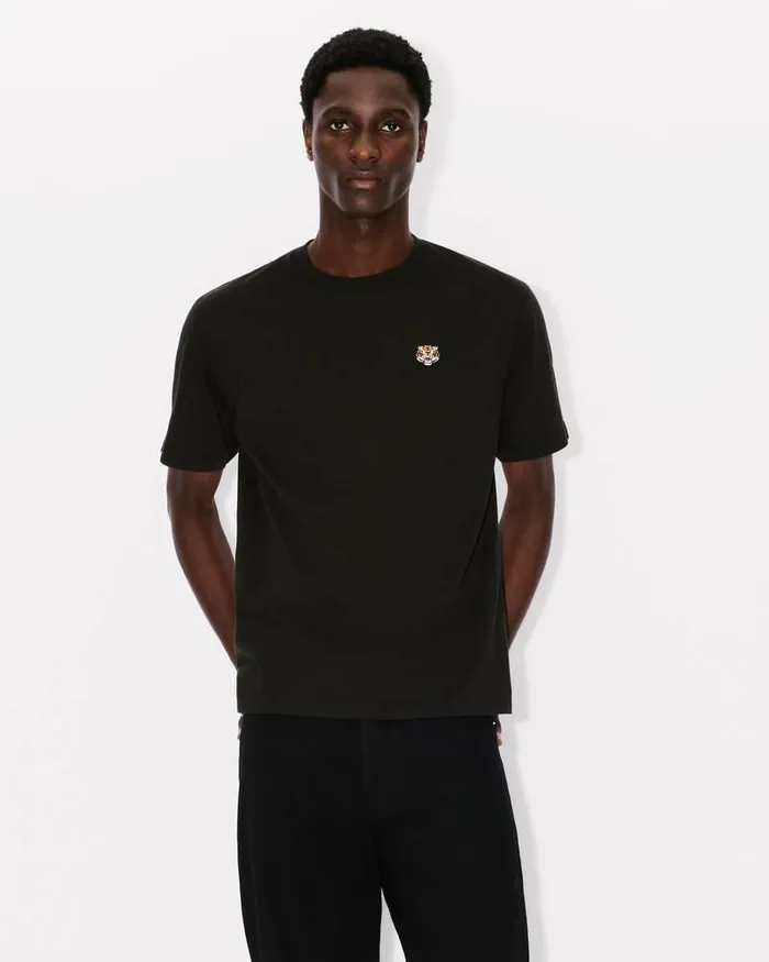 Kenzo TShirts And Polos Men 039Lucky Tiger039 Embroidered Classic Tshirt Black