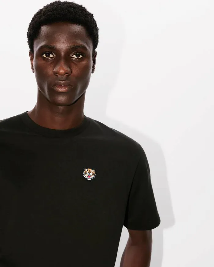 Kenzo TShirts And Polos Men 039Lucky Tiger039 Embroidered Classic Tshirt Black