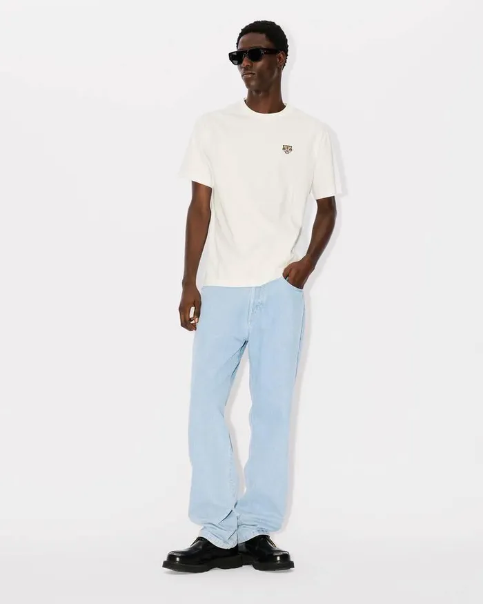 Kenzo TShirts And Polos Men 039Lucky Tiger039 Embroidered Classic Tshirt Off White