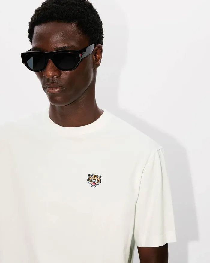 Kenzo TShirts And Polos Men 039Lucky Tiger039 Embroidered Classic Tshirt Off White