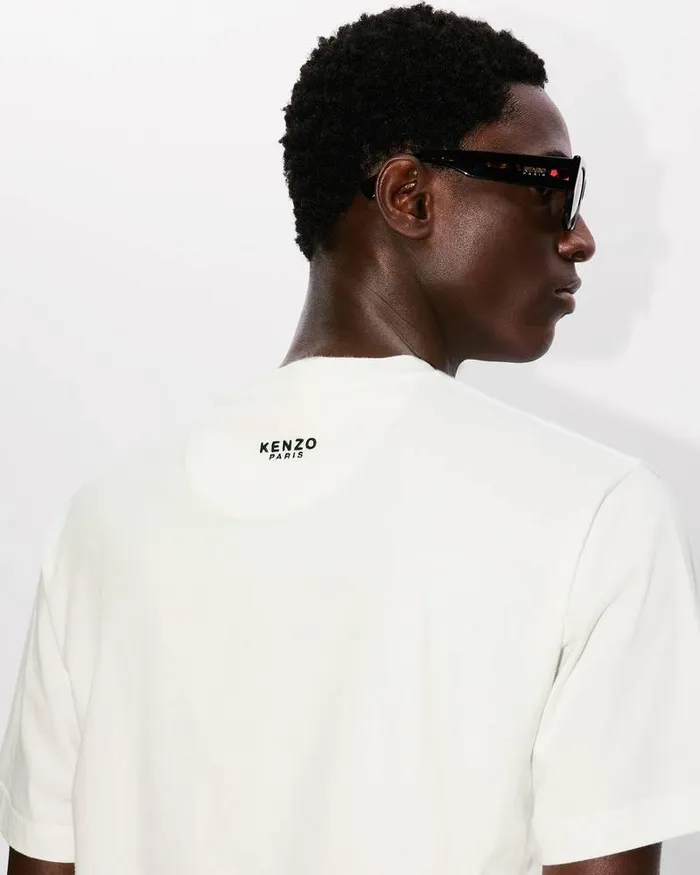 Kenzo TShirts And Polos Men 039Lucky Tiger039 Embroidered Classic Tshirt Off White