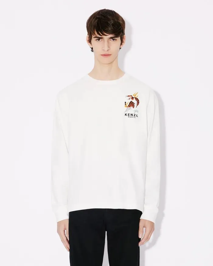 Kenzo TShirts And Polos Men 039Year Of The Dragon039 Classic Longsleeved Tshirt Off White