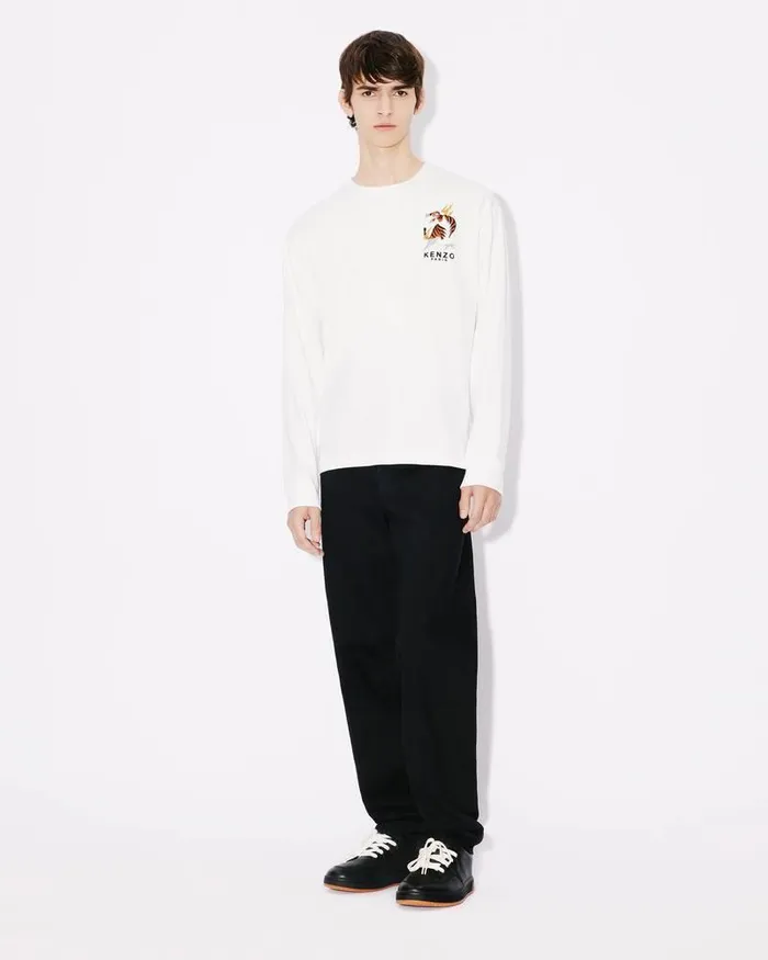 Kenzo TShirts And Polos Men 039Year Of The Dragon039 Classic Longsleeved Tshirt Off White