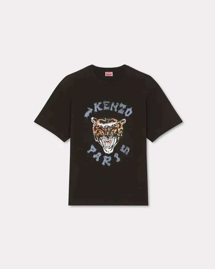 Kenzo TShirts And Polos Men Drawn Varsity039 Oversized Tshirt Black