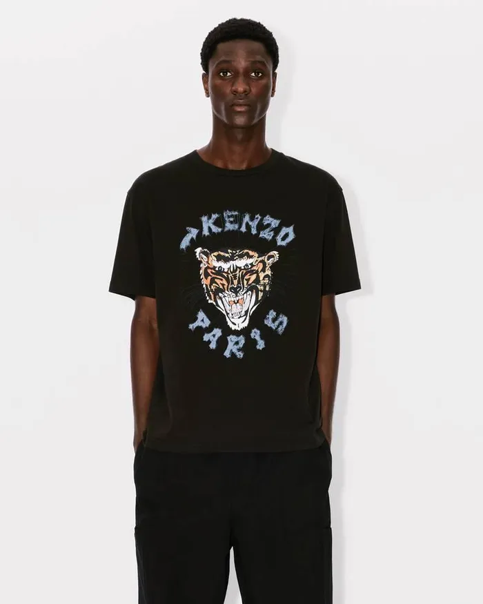 Kenzo TShirts And Polos Men Drawn Varsity039 Oversized Tshirt Black