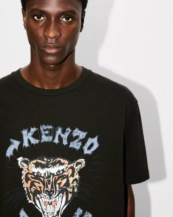 Kenzo TShirts And Polos Men Drawn Varsity039 Oversized Tshirt Black
