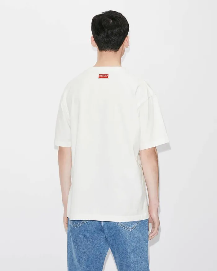 Kenzo TShirts And Polos Men Elephant 039Varsity Jungle039 Oversize Tshirt Off White