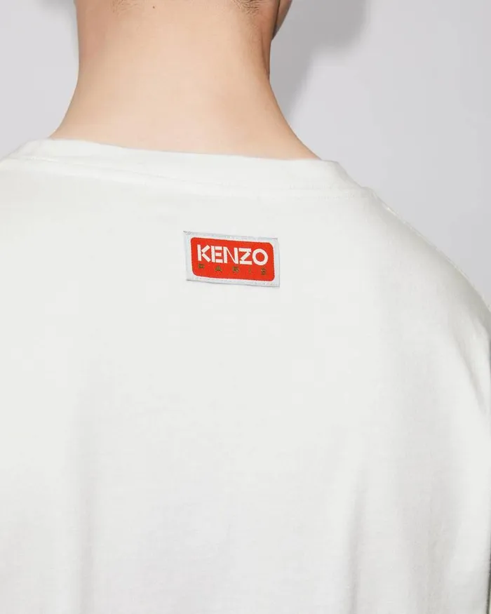 Kenzo TShirts And Polos Men Elephant 039Varsity Jungle039 Oversize Tshirt Off White