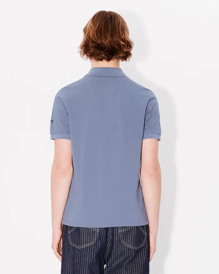 Kenzo TShirts And Polos Men Lucky Tiger039 Embroidered Polo In Organic Cotton Blue