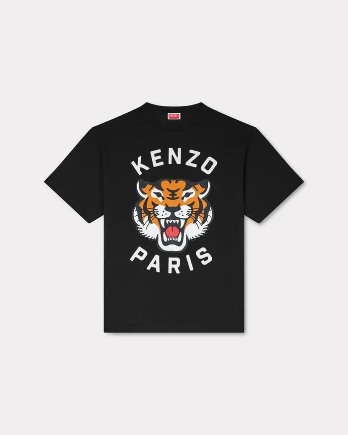 Kenzo TShirts And Polos Men Lucky Tiger039 Oversized Genderless Tshirt Black