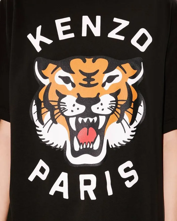 Kenzo TShirts And Polos Men Lucky Tiger039 Oversized Genderless Tshirt Black