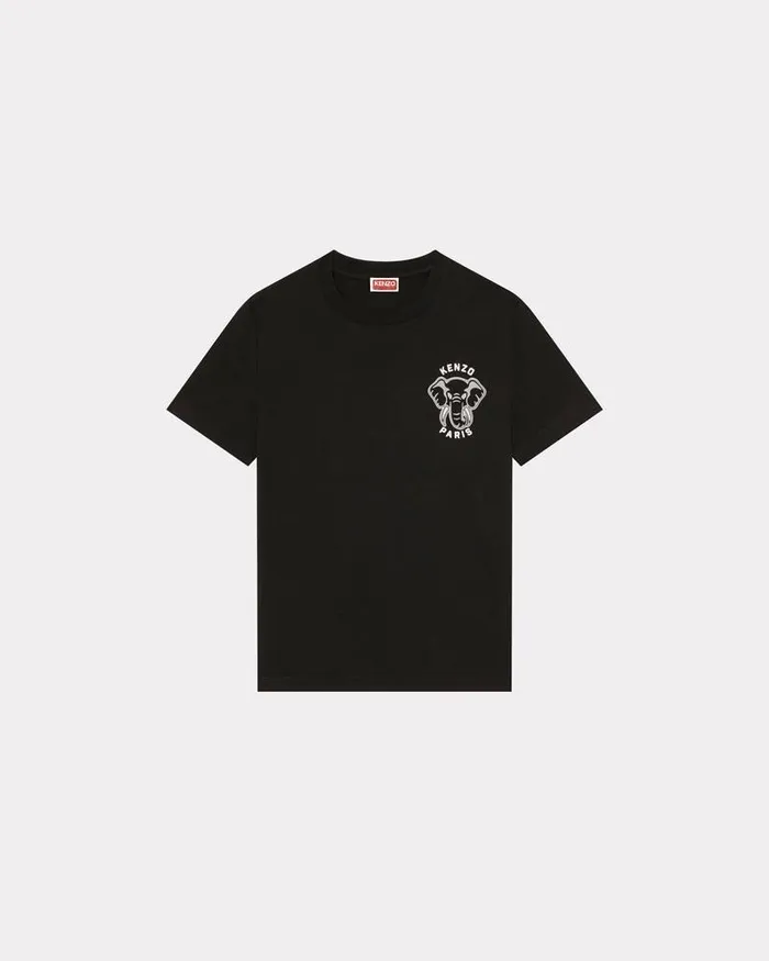 Kenzo TShirts And Polos Women 039Varsity Jungle039 Elephant Tshirt Black