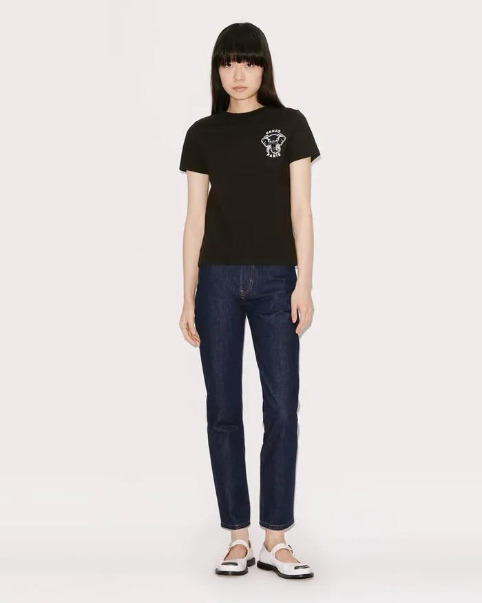 Kenzo TShirts And Polos Women 039Varsity Jungle039 Elephant Tshirt Black