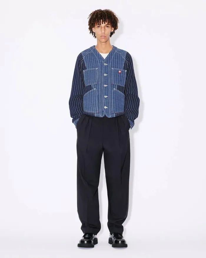 Kenzo Tailoring Men Tailored Trousers Midnight Blue