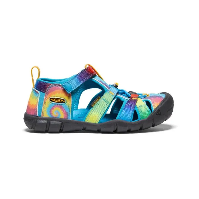 Kids KEEN Playground Big Kids039 Blue Tie Dye Water Sandals 8211 Seacamp II CNX