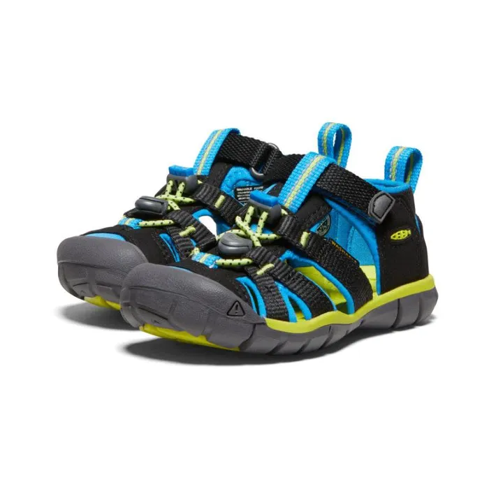 Kids KEEN Playground Little Kids039 Black Water Sandals 8211 Seacamp II CNX