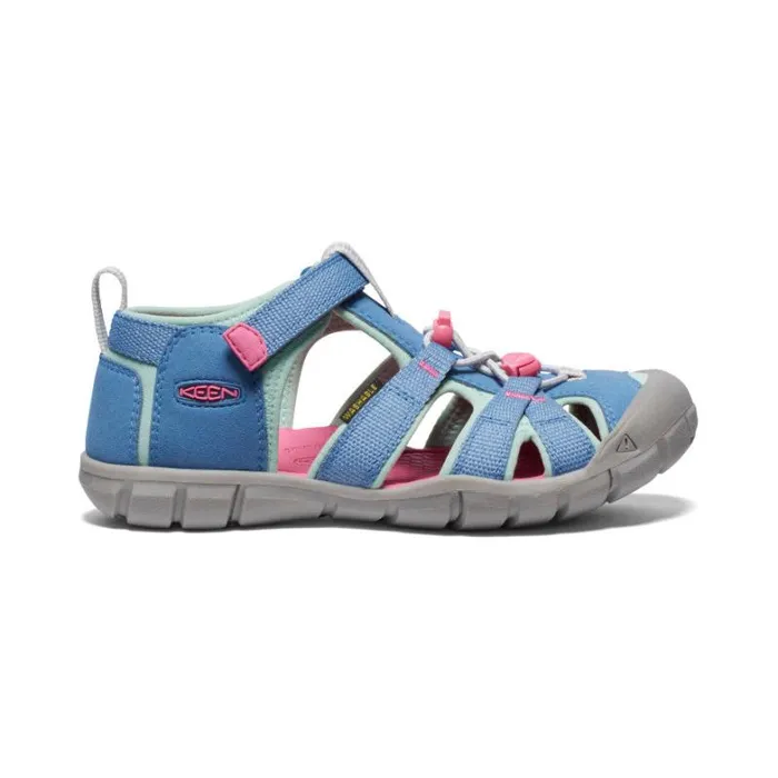Kids KEEN Water Big Kids039 Seacamp II CNX Coronet BlueHot Pink Sandal