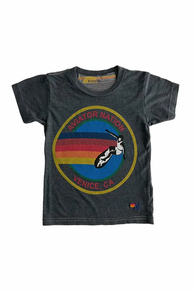 Kids KID039S AVIATOR NATION MIAMI TEE 8211 CHARCOAL Aviator Nation