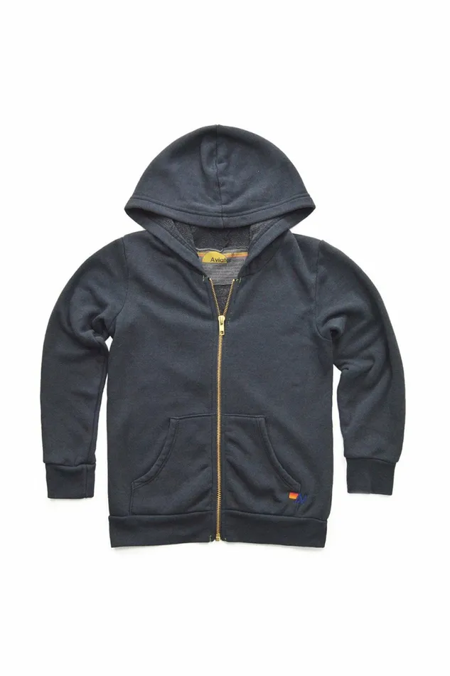 Kids KID039S LOGO ZIP HOODIE 8211 CHARCOAL Aviator Nation Kids KID039S LOGO ZIP HOODIE 8211 CHARCOAL Aviator Nation
